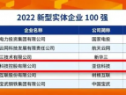 亚信科技入选中国2022新型实体企业100强